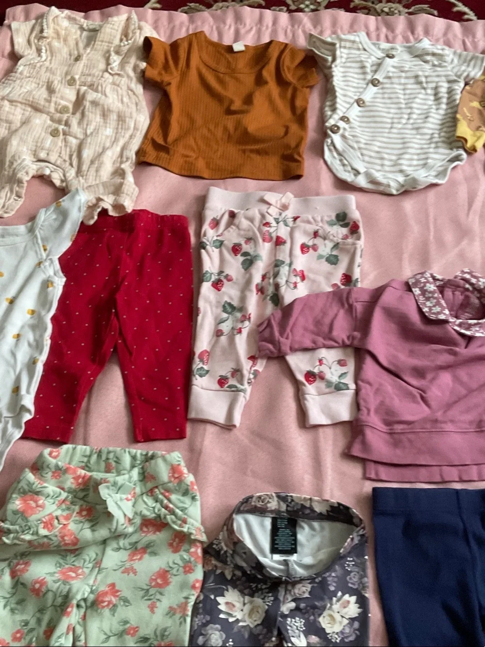 Carter's Floral Mint and Navy Mix Kids Pajama Bottoms